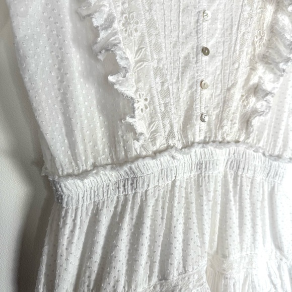 LoveShackFancy White Ruffled Tiered Mini Dress - Picture 7 of 11
